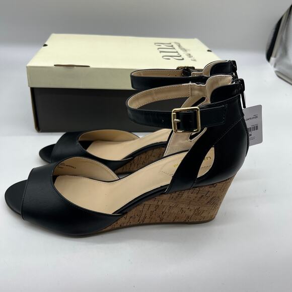 Liz Claiborne Womens Octavia Wedge Sandals Black Size 11M - Picture 8 of 12